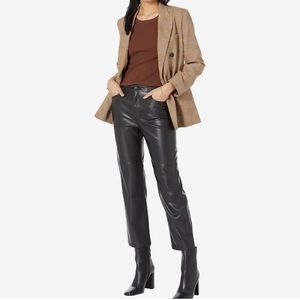 Mango Faux Leather Trousers